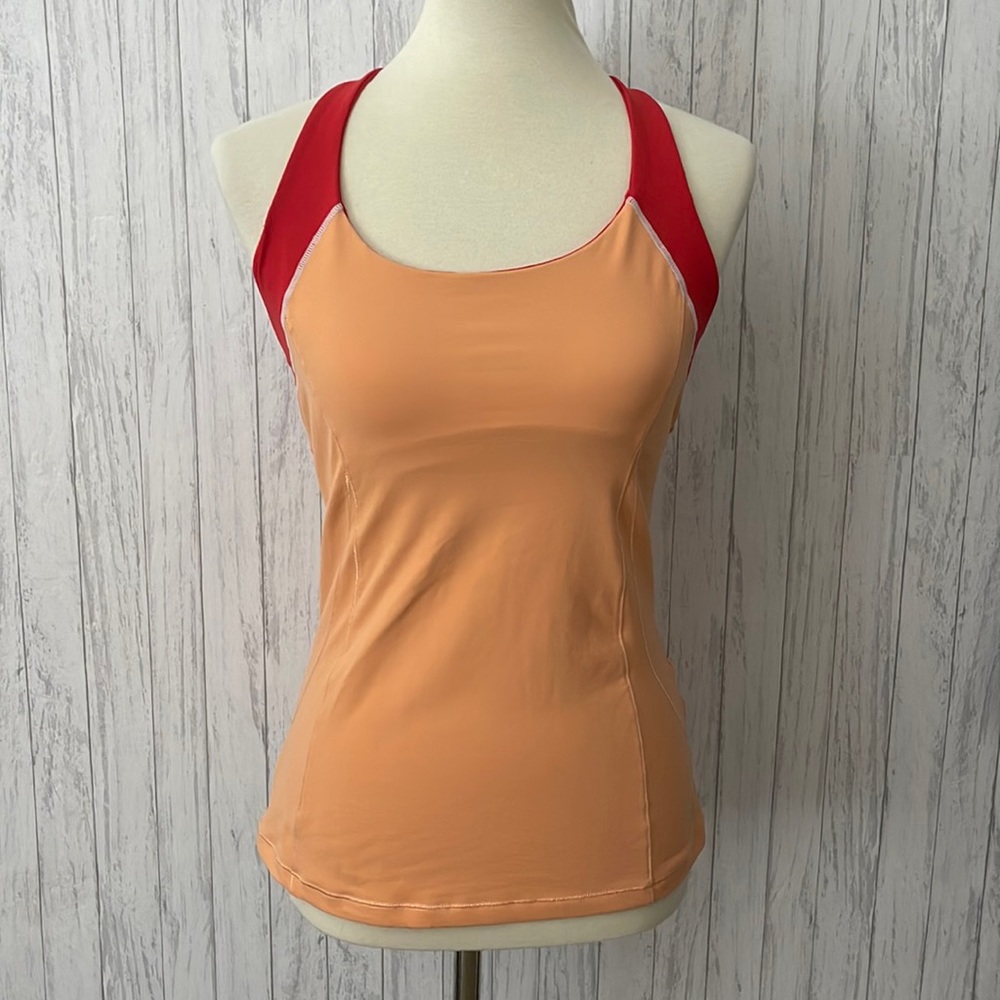 Alo tank top racer back two tone